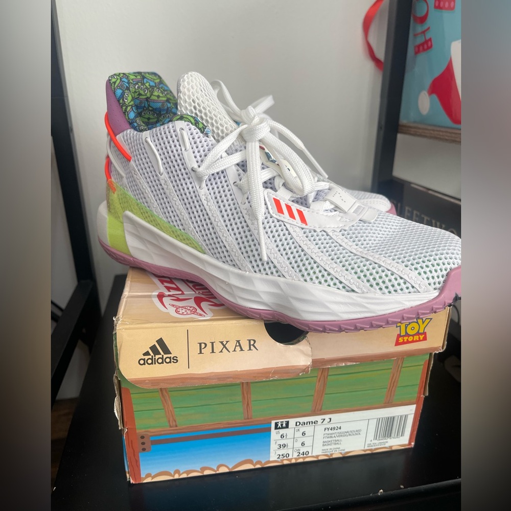 Adidas Dame 7 Toy Story Low Buzz Lightyear Kids Women’s Sneaker - Size 6.5 - 8